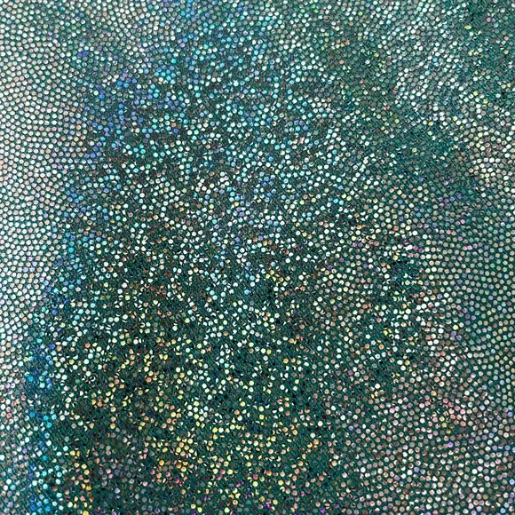 Spandex Fabric Stretch Emerald Blue Dance Skate Gymnastics Pageant Cheer Twirl - Picture 2 of 6